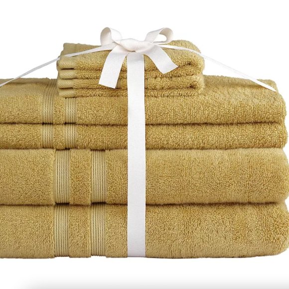 SONOMA TOWEL SET - BATH, HAND AND WASHCLOTHS SET OF 6 SAFFRON COLOR - Picture 2 of 3